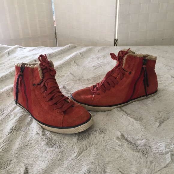 diesel beach pit women's suede sneakers size 7 - Picture 2 of 9